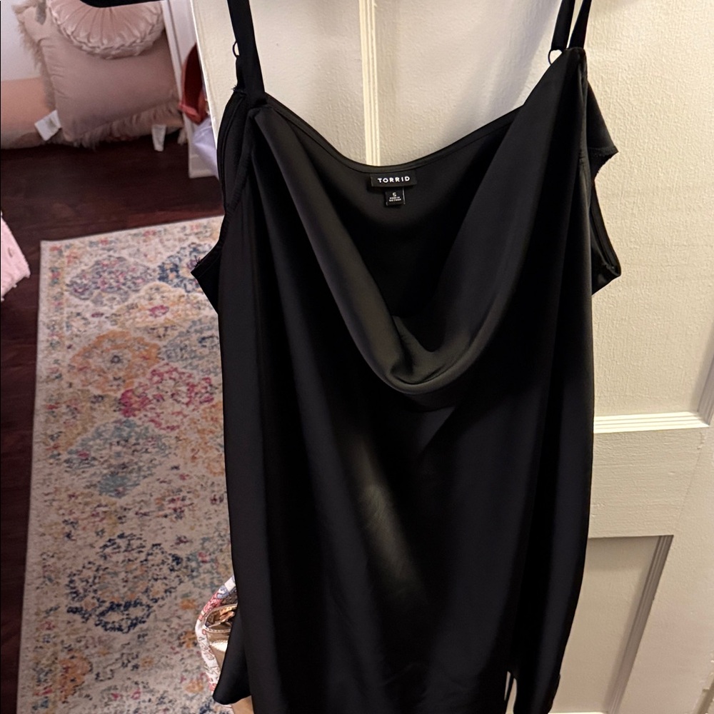 Torrid Black Cowl Neck Slip Dress